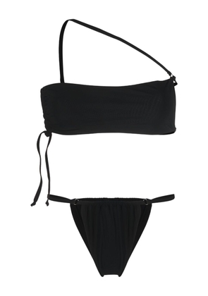 ANDREĀDAMO asymmetric-bandeau bikini set - Black