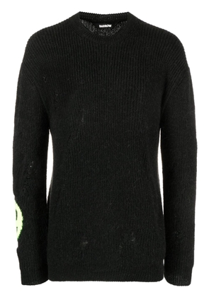 BARROW intarsia-logo ribbed sweatshirt - Black