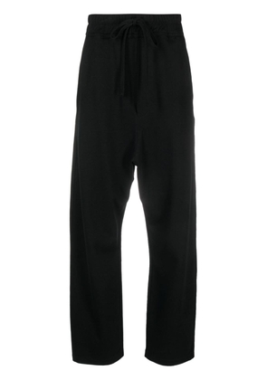 Thom Krom drawstring-waistband cotton trousers - Black