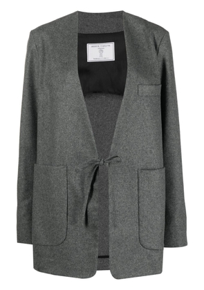 Société Anonyme single-breasted tie-front wool blazer - Grey