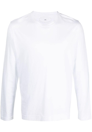 Fedeli long-sleeved cotton T-shirt - White