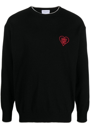 Family First embroidered-logo crew-neck jumper - Black