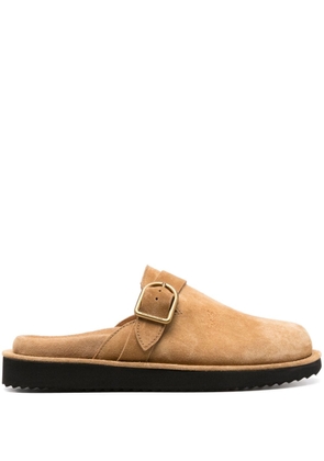Polo Ralph Lauren buckle-strap suede mules - Brown