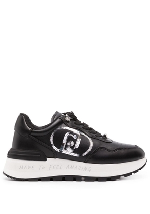 LIU JO logo-embellished lace-up sneakers - Black