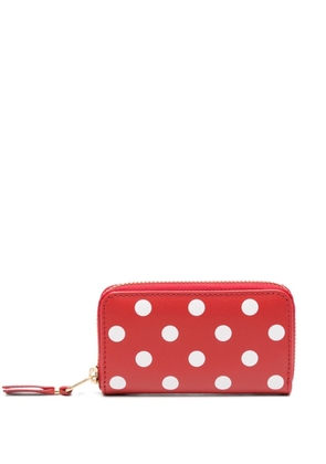 Comme Des Garçons Wallet polka dot-print leather wallet - Red