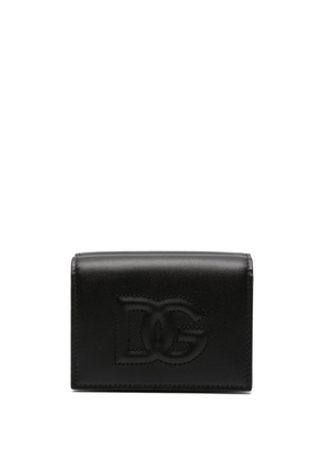Dolce & Gabbana embossed-logo leather wallet - Black
