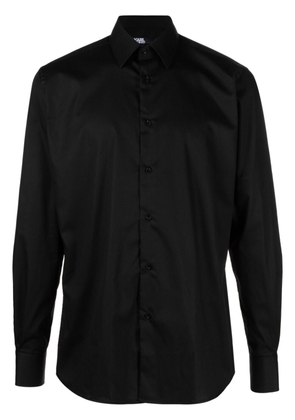 Karl Lagerfeld poplin long-sleeve cotton shirt - Black