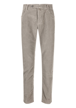 Incotex slim-cut cotton trousers - Grey