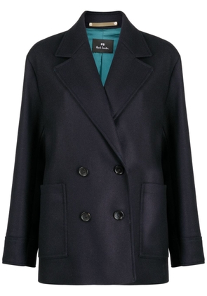 PS Paul Smith notched-lapels double-breasted coat - Blue
