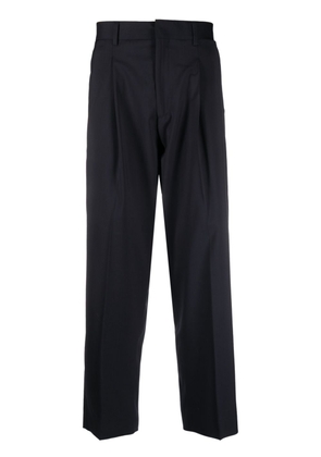 Costumein mid-rise straight-leg cropped trousers - Blue