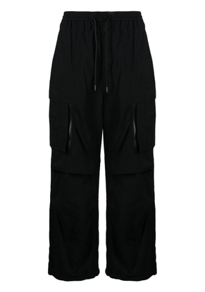 Juun.J drawstring-waist cargo trousers - Black