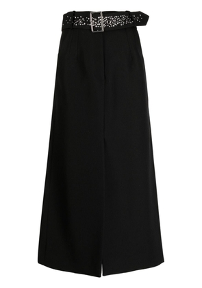 Rabanne studded-belt midi skirt - Black