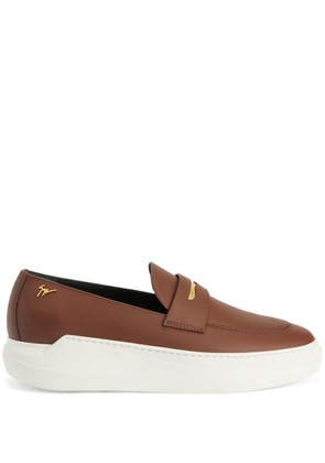 Giuseppe Zanotti New Conley leather loafers - Brown