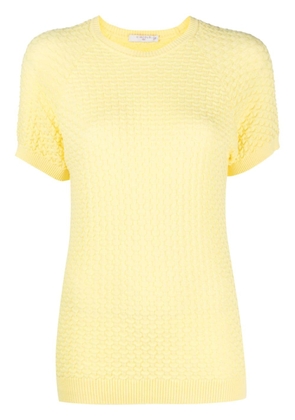 Circolo 1901 short-sleeve knitted top - Yellow