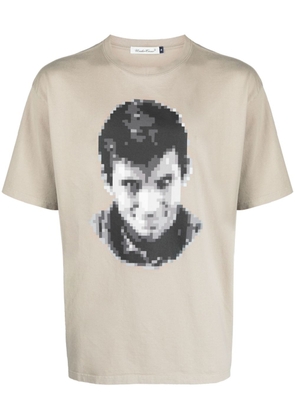 Undercover pixelated-print cotton T-shirt - Neutrals