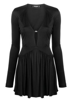Dsquared2 V-neck cut-out minidress - Black