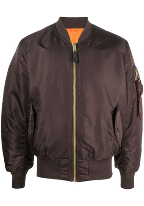 Alpha Industries reversible zip-up bomber jacket - Brown