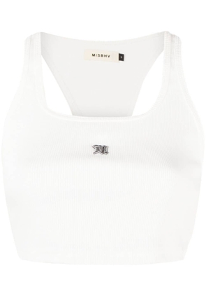MISBHV The M logo-embroidered top - White