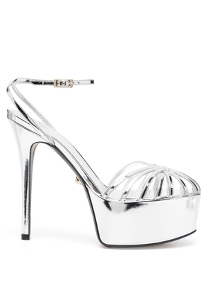 Alevì Clio 90mm leather sandals - Silver