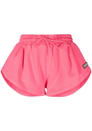 MSGM logo-patch track shorts - Pink