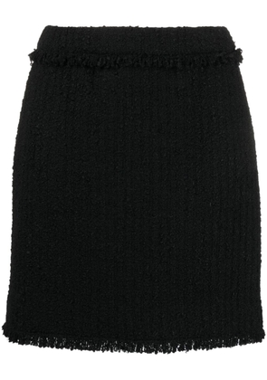 Del Core buckle-detail tweed mini skirt - Black