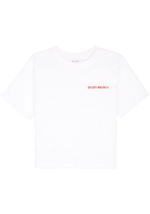 Sporty & Rich Disco logo-print cropped T-shirt - White