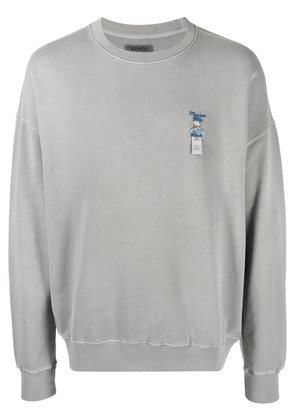 Musium Div. cotton embroidered-logo sweatshirt - Grey