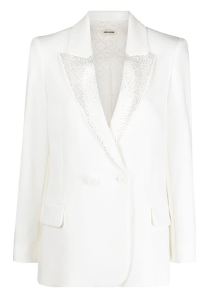 Zadig&Voltaire Visit rhinestone-embellished blazer - White