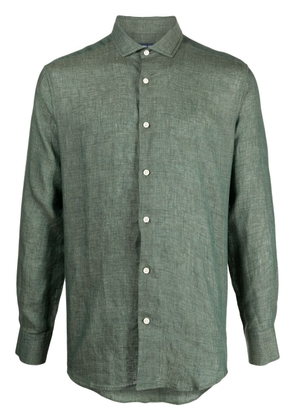 Frescobol Carioca Antonio long-sleeve linen shirt - Green