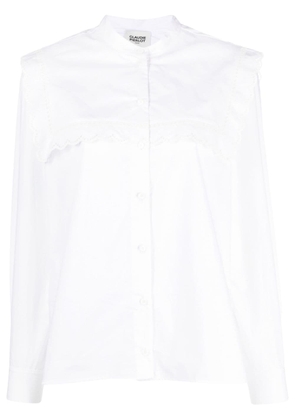 Claudie Pierlot ruffle-detail poplin shirt - White