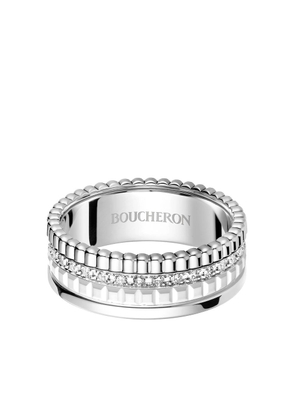 Boucheron 18kt white gold Quatre Double White Edition diamond ring - Silver