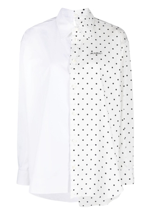 Marni logo-embroidered cotton shirt - White