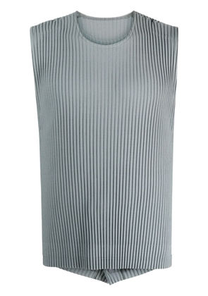Homme Plissé Issey Miyake button-up ribbed tank top - Grey