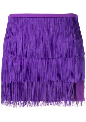 PINKO fringe-detail miniskirt - Purple