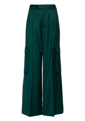 AMIRI wide-leg wool cargo trousers - Green