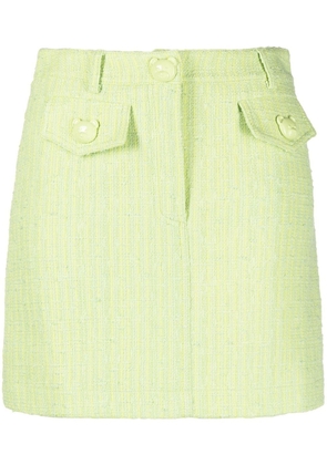 Moschino high-waisted tweed skirt - Green