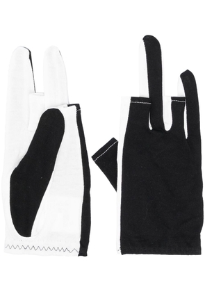 Yohji Yamamoto contrasting panelled cotton gloves - Black