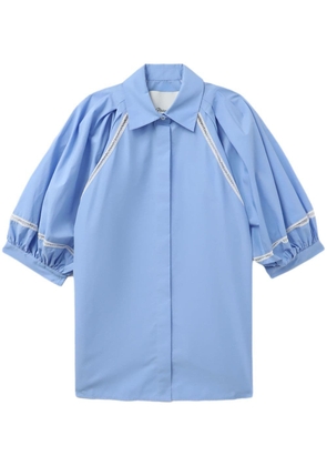 3.1 Phillip Lim straight-point collar cotton-blend shirt - Blue