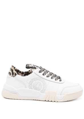 Just Cavalli Tiger Head-motif low-top sneakers - White