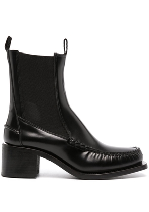 Hereu Alda leather 60mm ankle boots - Black