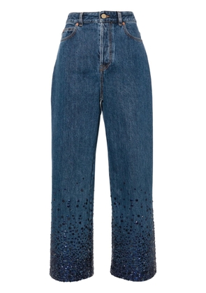 Valentino Garavani embellished straight-leg jeans - Blue