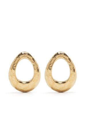DOWER AND HALL Large Entwined Oval earrings - Gold