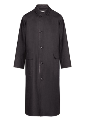 Maison Margiela coated single-breasted coat - Black