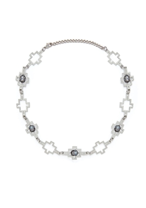 Marcelo Burlon County of Milan Cross-motif faux-pearl chain necklace - Silver