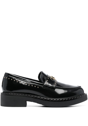 TWINSET 40mm stud-embellished leather loafers - Black