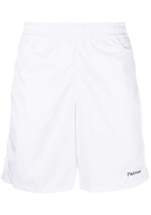 Palmes logo-embroidered track shorts - White
