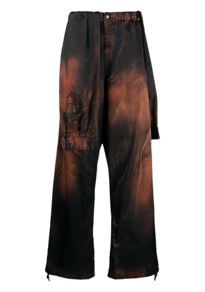 Maison Mihara Yasuhiro layered-design brushed-effect trousers - Black
