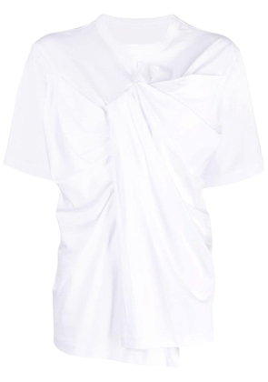 JNBY gathered cotton T-shirt - White