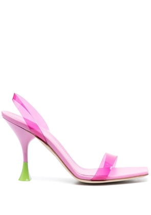 3juin 110mm leather open-toe sandals - Pink