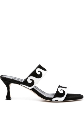 Manolo Blahnik Bemusa 70mm leather sandals - Black